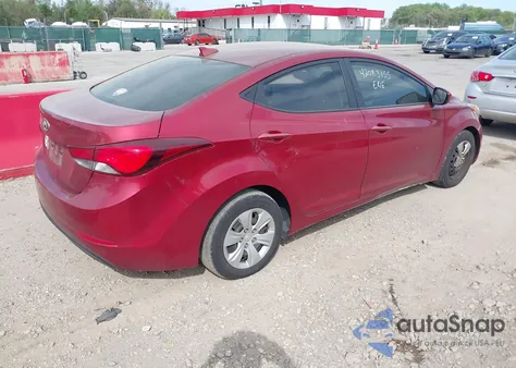 2016 Hyundai Elantra Se из США, поврежденный, VIN 5NPDH4AE0GH693967